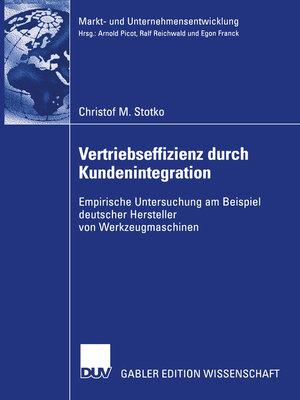 cover image of Vertriebseffizienz durch Kundenintegration
